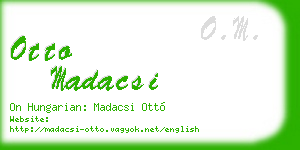 otto madacsi business card