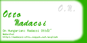 otto madacsi business card